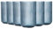 TRESV Set de 6 Vasos Colores o Transparente, Vaso de Cristal agua, Vaso de Agua y Bebidas (Azul 430ml)