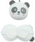 2 in 1 Reisekissen mit Augenmaske - Niedliches Tierstil Mehrzweckkissen Set, Faltbares Weiches Mini Kissen Augenmaske für Büro, Flugzeug, Zug oder Auto (Panda)