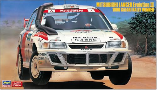 ハセガワ Hasegawa - 1/24 Mitsubishi Lancer EVO III, 1996 Safari Rally - Plastic Model Making - Scale: 1:24