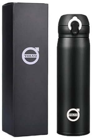 QOCVZXTI Auto Thermobecher,für Volvo XC40 2018-2022,tragbarer Reisebecher,auslaufsicherer Thermobecher,Auto Wasserbecher,Hitze und Kälte Vakuum Isolierbecher
