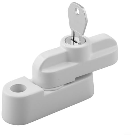 Yhenlovtt Bloqueur de porte et serrures de fenêtre, serrures de sécurité pour encadrement de fenêtre, protection contre le cambriolage, prévention du levier anti-effraction (blanc)