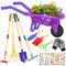 Aragallant Carriola per Bambini, Set Giardinaggio Bambini con Guanti, Vanga e Rastrello, Carriola da Giardino per Esterni, Giochi Educativi Bambini