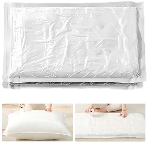 Vakuumbeutel für Matratzen, Große 240x130cm Vakuum Aufbewahrungsbeutel, Wiederverwendbar Staubsauger Vakuumierbeute mit luftdichtem Ventil für Matratzen Mat Kleidung Bettdecken, 2 Stück