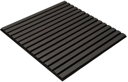 HORI WALL Akustik-Wandpaneele in Holzoptik Schallabsorbierende 3D Wandverkleidung für Wanddeko Selbstklebende Akustikpaneele für Lärmminderung und Raumakustik I 60 x 60 x 1,8 cm I Wenge