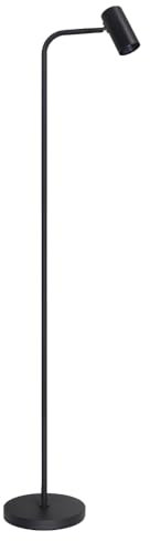 ENOVALITE moderne Stehleuchte SPOT, drehbar, neigbar, GU10 Fassung, Aluminium, schwarz - Design Stehlampe Leselampe Strahler Wohnzimmer Büro
