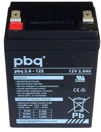 2.6Ah 12V PBQ-S (pbq2.6-12S) MOBILITY STAIRLIFT BATTERY, RECHARGEABLE, 12 MONTHS WARRANTY