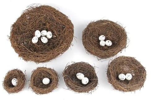 TsoLay Easter Eggs Simulation Rattan Bird Nest Handmade Diy Crafts Egg Decor Props Artificial Easter Decoration(Excluding Eggs)