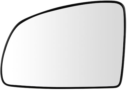 SENZEAL Cristal del Espejo Lateral del Conductor Calefactado con Placa de Soporte para Opel Meriva 2003-2010 (Izquierda)