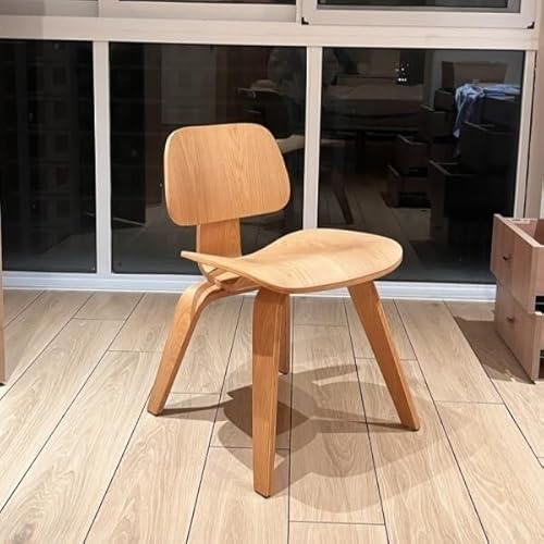NMVAWIPT Molded Plywood Dining Chair Wood Base For Kitchen Bedroom Living Room Mid Century Modern Furniture Dinner Side(Ash-natural Color)