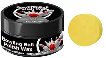 Bowling Alley Wax, 100g Bowling Ball Polishing and Stain Remover for Deep Cleaning, Restores Shine and Grip for Indoor, Outdoor Play, Training, Fitness, Home Use