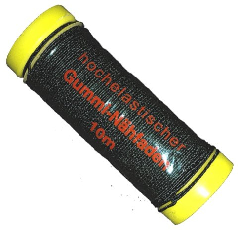 10m Elastic Gummi Nähfaden schwarz ( Hutgummi ),ze