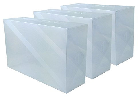 DynaSun 3X PP368TG Schuhbox Schuhkasten Lagerkasten Box Schuhschachtel für Aufbewahrung Schuhe Faltbare Halter für Damen und Herren