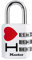 Master Lock Cadenas 30 mm à combinaison imprimé I Love Blanc Taille Unique