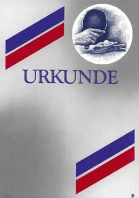 Albert Hoffmann Urkundenverlag Tischtennis / 310/1194 / / Edelkarton (300 g/m²) 10 Stk