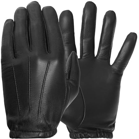 Pratt and Hart Guardia™ Men's Thin Black Leather Gloves_M