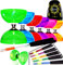 Juggle Dream Diabolo Set Cyclone Quartz II (6 Farben) – Pro Triple Kugellager, Diabolo + Aluminiumstäbe und Schnur + Flames N Games Transporttasche, Grün