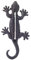 Thermomètre Intérieur-Extérieur en fonte, Modèle Lézard décoratif, Hauteur 22 H 22 cm