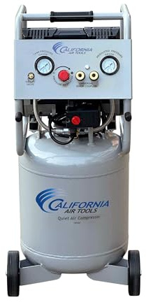California Air Tools 10020C 2.0 HP Ultra Quiet and Oil-Free Air Compressor, 10 Gallon Steel Tank with Wheels, 70 dBA Noise Level