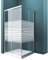 Mai & Mai cabine de douche avec receveur 80x100cm paroi de douche deux portes coulissantes verre trempé partiellement opaque avec revêtement nano easy clean RAV16ms