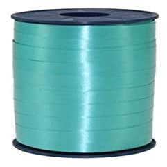 C.E. PATTBERG Geschenkband türkis, 250 Meter Ringelband 10 mm zum Basteln, Dekorieren & Verpacken von Geschenken zu jedem Anlass