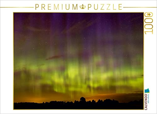 CALVENDO Puzzle Nordlichter in der Nähe von Eura | 1000 Teile Lege-Größe 64 x 48 cm Foto-Puzzle für glückliche Stunden