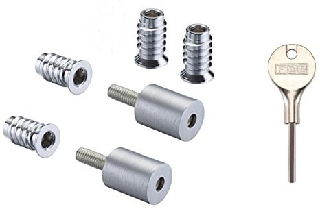 FB319 Quality Roller Sash Window Stop Restrictor for Child Safety and Security - Comes with Key Included (Satin Chrome)