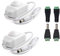 LitaElek 2pcs DC 12V-24V 3A LED Strip Dimmer Switch Controller Striscia LED COB Dimmer Rotativo PWM Cavo Oscuratore Banda LED Interruttore 5.5x2.1mm Jack DC per Nastro LED SMD, etc., Bianco