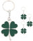 Amosfun Porte-CléS TrèFle À Quatre Feuilles - Lot De 4, Accessoire Chic En Alliage De Zinc, IdéAl Pour La Saint-Patrick, Symbole De Chance Et DéCoration Multifonctionnelle