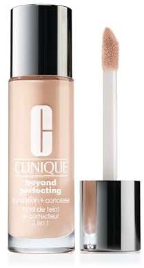 Clinique Beyond Perfecting Lightweight Liquid Foundation + Concealer For Dry Combination to Oily Skin Types | Full Coverage + Natural Matte Finish, Custard, 1 Fl Oz