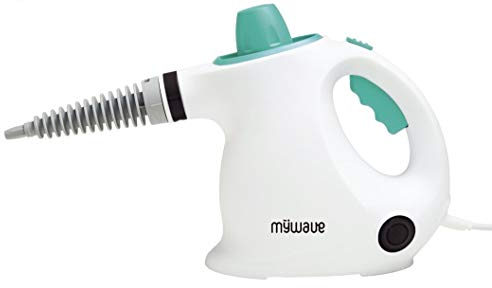My Wave - Limpiadora de Vapor - Apto para Cualquier Superficie - Vaporeta de Mano - Potencia de 1050W - Capacidad para 400 ml - Alcanza 110 ºC y Flujo de Trabajo de 10 Minutos - Incluye 9 Accesorios