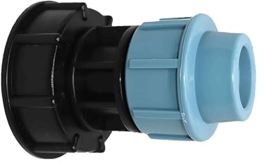 s60x6 Adapter IBC Tank Gewindeanschluss für Mdpe Wasserrohrverschraubungen gerader Auslass 20mm