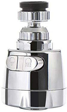 Wasserhahn Sprühkopf - 360° Drehbarer Edelstahl Küchenbrause Beweglicher Wasserhahn - Einstellbare 2 Modi [Dusche, Puls] - Bewegliche Küchenarmatur - Für Wasserhähne Mit 25 Mm Düse