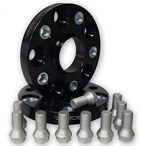 Spurverbreiterungen 5x112 2x20mm Tracer Spurplatten Distanzscheiben TRA13234BWS kompatibel mit VW Arteon Beetle CC Caddy III Kasten Caddy III Kombi EOS Golf Plu