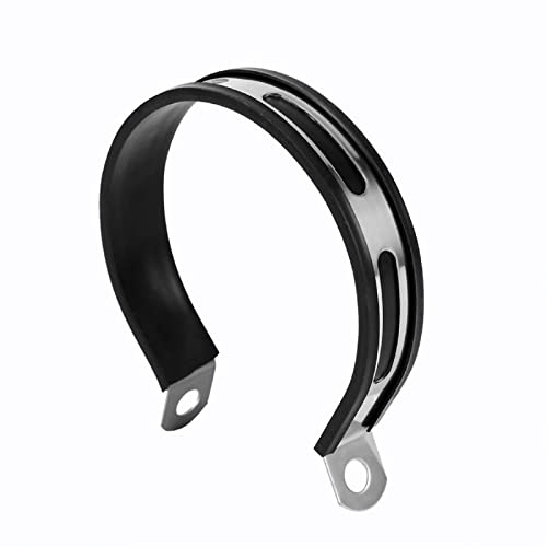 Eatbuy Silenciador de Escape para Motocicleta, Soporte semicírculo, Metal Inoxidable, silenciador de Escape para Motocicleta, silenciador de Tubo, Soporte de Montaje en semicírculo (1 Pieza)