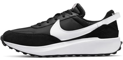 NIKE DH9522-001 Waffle Debut Sneaker Male Black/White-Orange-Clear UK 9.5