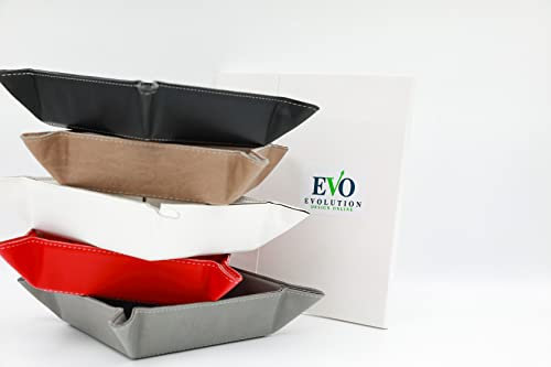 Generic EKNM Taschenleerer, modernes Design aus Kunstleder, Schreibtisch-Organizer oder Halterung für den Eingangsbereich zu Hause, tolle Geschenkidee, Maße 16 x 16 x 4,5 cm (schwarz), Acrylic