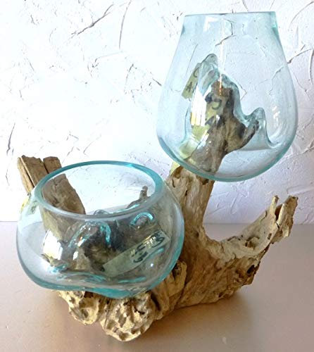 Double Vase/Terrarium 15 et 20cm. Envoi de Photos pour Choisir après Votre Commande Car Chaque Article est Unique. Livraison en Point Relais. Vendeur Francais.