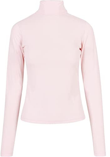 Urban Classics Damen Ladies Modal Turtleneck Longsleeve pink, S