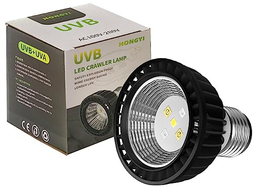 QeeHeng lampe chauffante pour aquarium reptile lampe tortue, UVA + UVB tortue lumière du jour, ampoule reptile, ampoule de lumière du jour, lampe chauffante pour animaux (lampe UVA + UVB10.0)