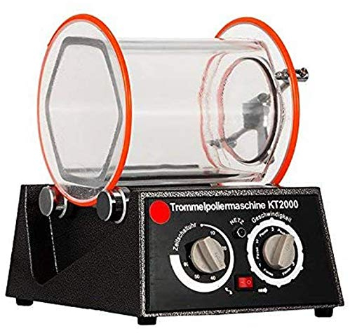 GEJLELDS Jewelry Polisher Tumbler 5Kg Capacity Mini Rotary Tumbler Machine with Timer Jewelry Polisher Finisher for Jewelry Stone