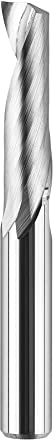 SpeTool Fraise Defonceuse 6mm Fraise Aluminium 1 dent Coupeuse en Spirale Fraise Hélicoïdale Fraise CNC 22mm Longueur de Coupe Carbure de Tungstène Monobloc Fraise pour Aluminium Laiton Acrylique