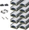 StarlandLed Schwarze Aluminiumkanäle für LED-Lichtleisten, 10 Stück, LED-Profil, U-Schiene mit Abdeckungsdiffusor und komplettem Montagezubehör, 1 Meter Segmente …