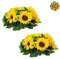 BLOSMON Kunstblumen Blumenstrauß Blumenkugeln Tischdeko Hochzeitsdeko 2 Stück Künstliche Sonnenblumen für Hochzeit Tisch Dekoration Blumengesteck Künstlich für Wohnzimmer Party Geburtstag Deko