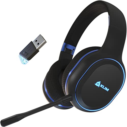 KLIM Lynx - Nuove 2022 - Cuffie Gaming Wireless per PS4 PS5 Switch PC, Bassa Latenza, Bluetooth, Microfono + Leggere + Compatibili 3D Audio + RGB (Ricondizionate)