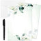 Tenare 20 Stück Blanko Karten mit Muster 20 Stück Weiße Umschläge und 1 Marker Set Eukalyptus Blätter Postkarte Elegante Einladungskarten für Hochzeit Geburtstag Gruß Glückwunsch Party