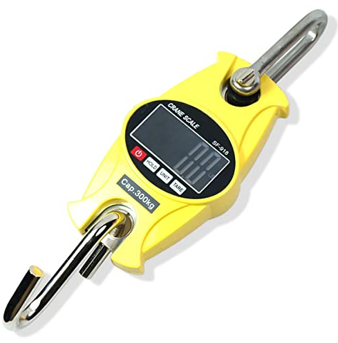 OUSIKA 660lb Digital Hanging Scale Handheld 300Kg Mini Bilancia for gru con display LCD for la pesca Pesare bagagli Caccia privata in fattoria Bilancia