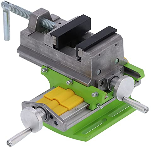 3in Cross Bench Vise Multiachsen Schraubstock, mit 2 Achsen durch Kugelgelenk, 75mm Spannweite für Werkstatt Fräsmaschinen