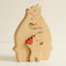 Drawelry Holzpuzzle Bär Familienfiguren Statue Wohnzimmer Schlafzimmer Dekoration Gedenkgeschenk für Familien, Hochzeit, Geburtstag, Erntedankfest, Weihnachten, Halloween (Typ 5, Bärenfamilie)