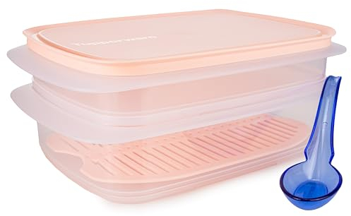 Tupperware Cool´n Fresh Set 1,5 L + Gitter rosa +790ml rosa Wurstbehälter Kühlschrank (inkl. China-Löffel)