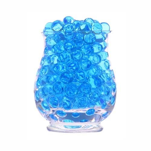 Wasserperlen 50g Wasserperlen für Pflanzen, Gelperlen für Blumen und Pflanzen, Wiederverwendbare Water Beads für Heimwerker,Dekoration,Pflanzenfüller, Korngröße 2.5-3 mm, Blau
